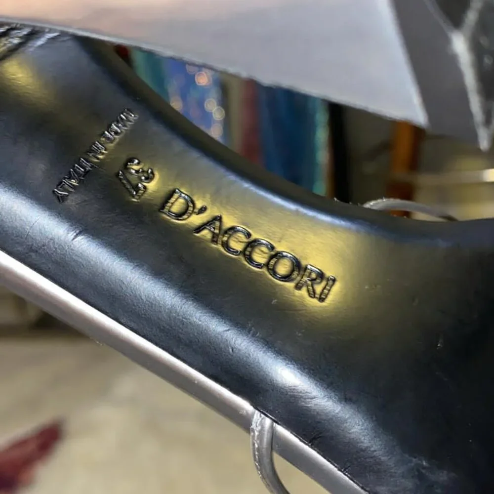 D'Accori Women's Silver Lust Slip-On Mule Heel Shoe - Picture 5 of 8